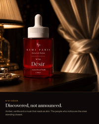 KEMI PARIS N°01 Désir Extrait de Parfum at night, discovered not announced