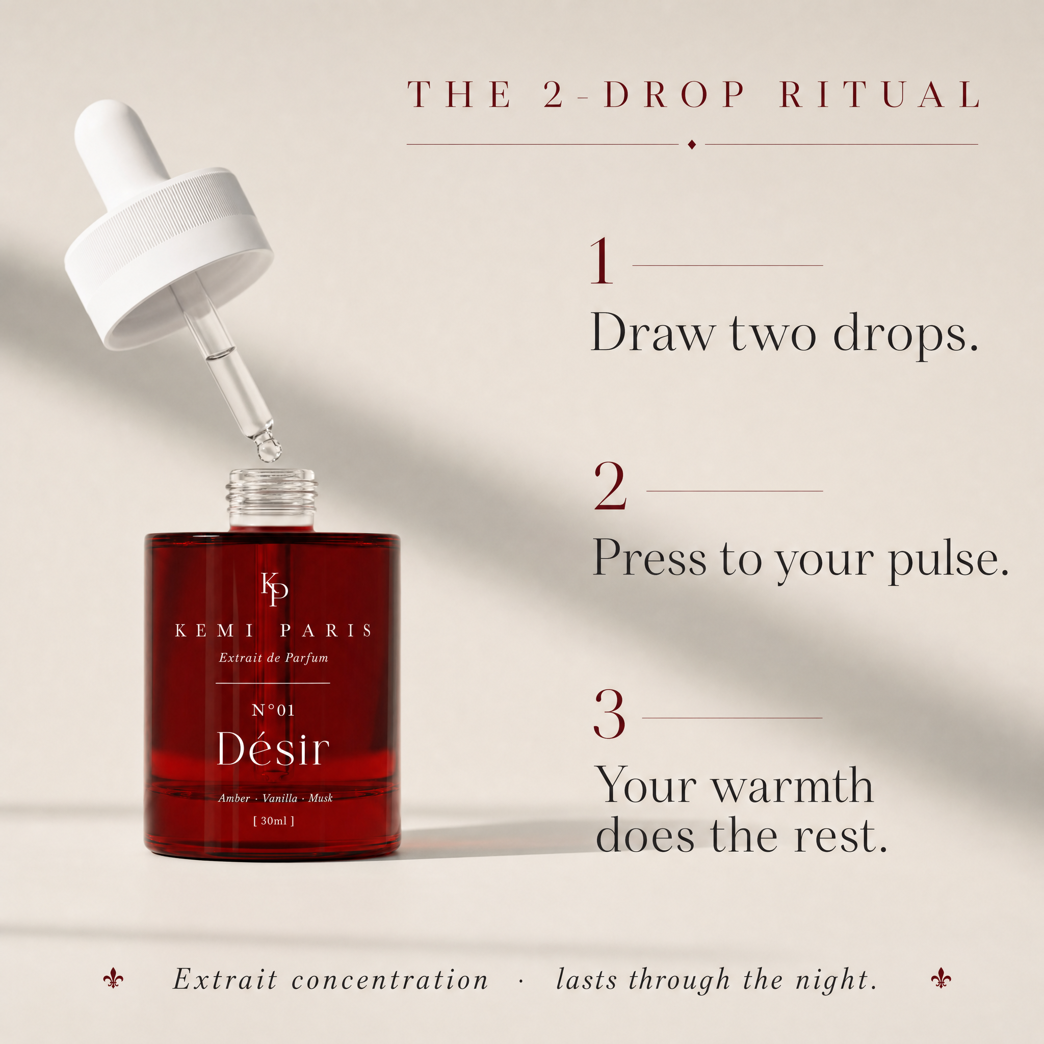 The 2-Drop Ritual — how to wear Désir