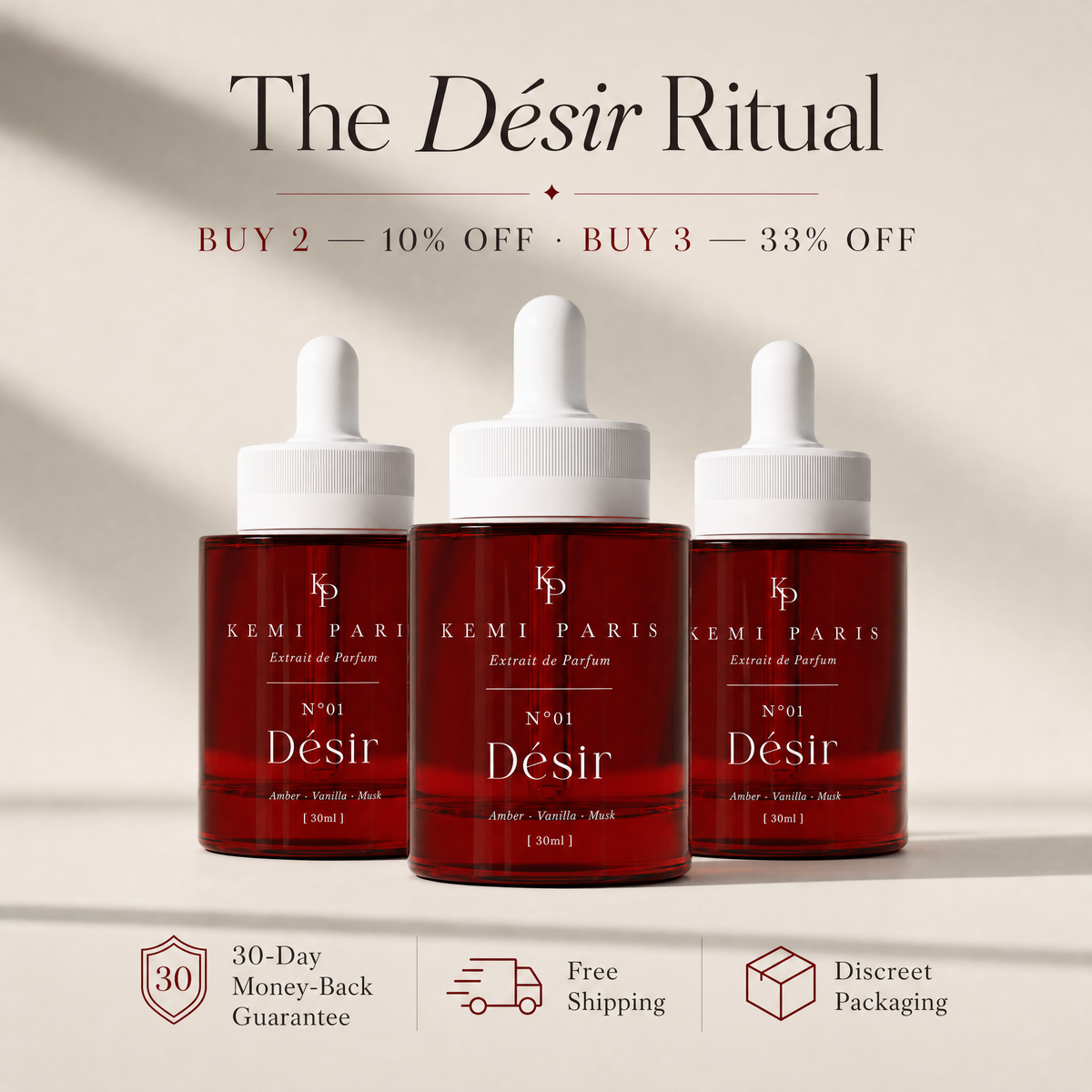 The Désir Ritual — buy 2 save 10%, buy 3 save 33%